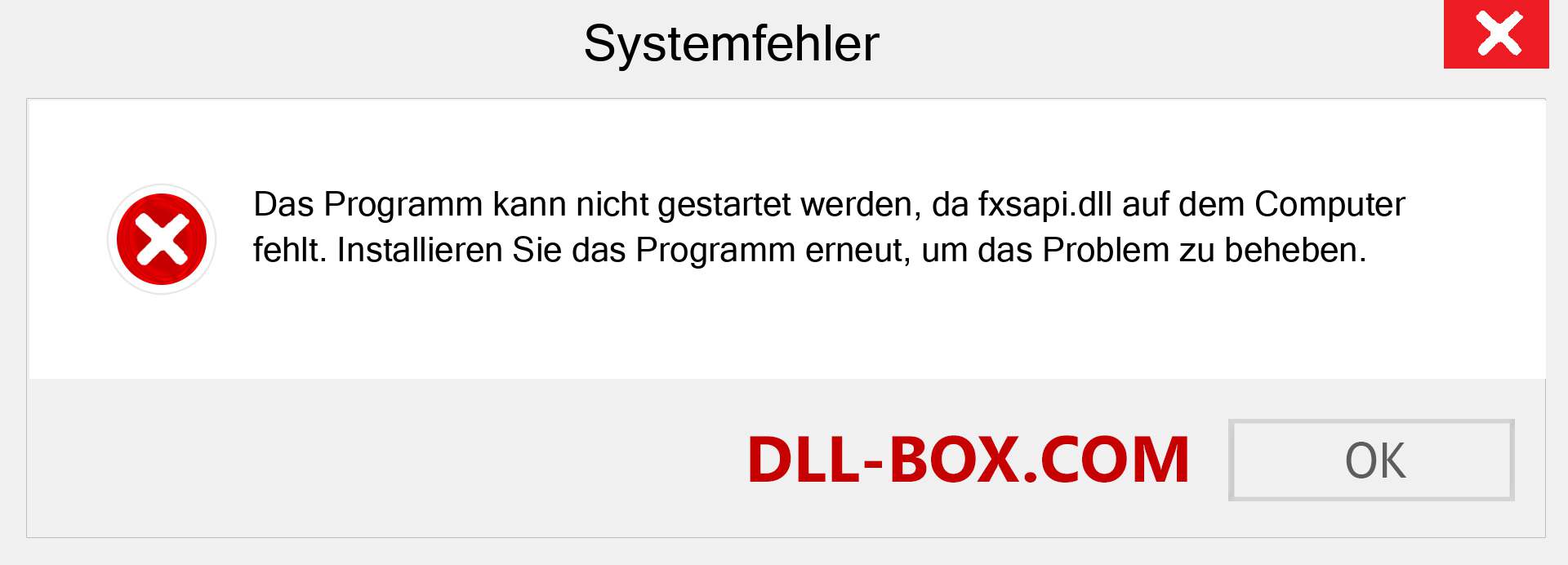 fxsapi.dll-Datei fehlt?. Download für Windows 7, 8, 10 - Fix fxsapi dll Missing Error unter Windows, Fotos, Bildern